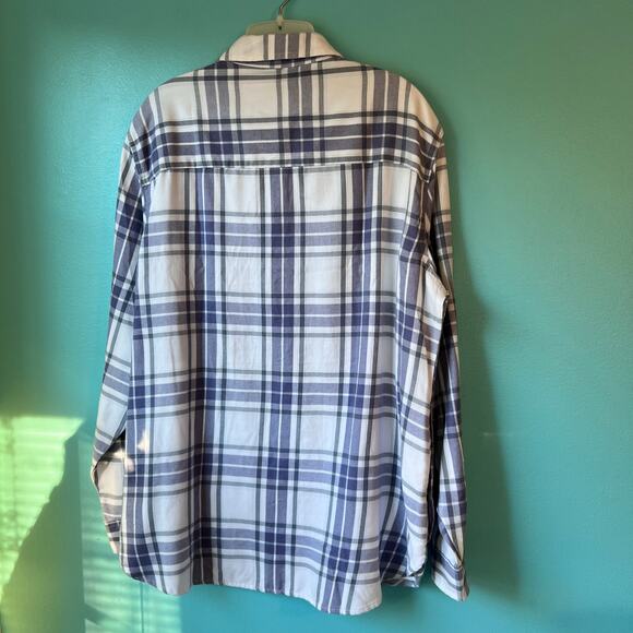 Jachs Girlfriend NY XL Purple White Plaid Flannel Shirt Long Sleeve Womens NWT - Picture 10 of 10